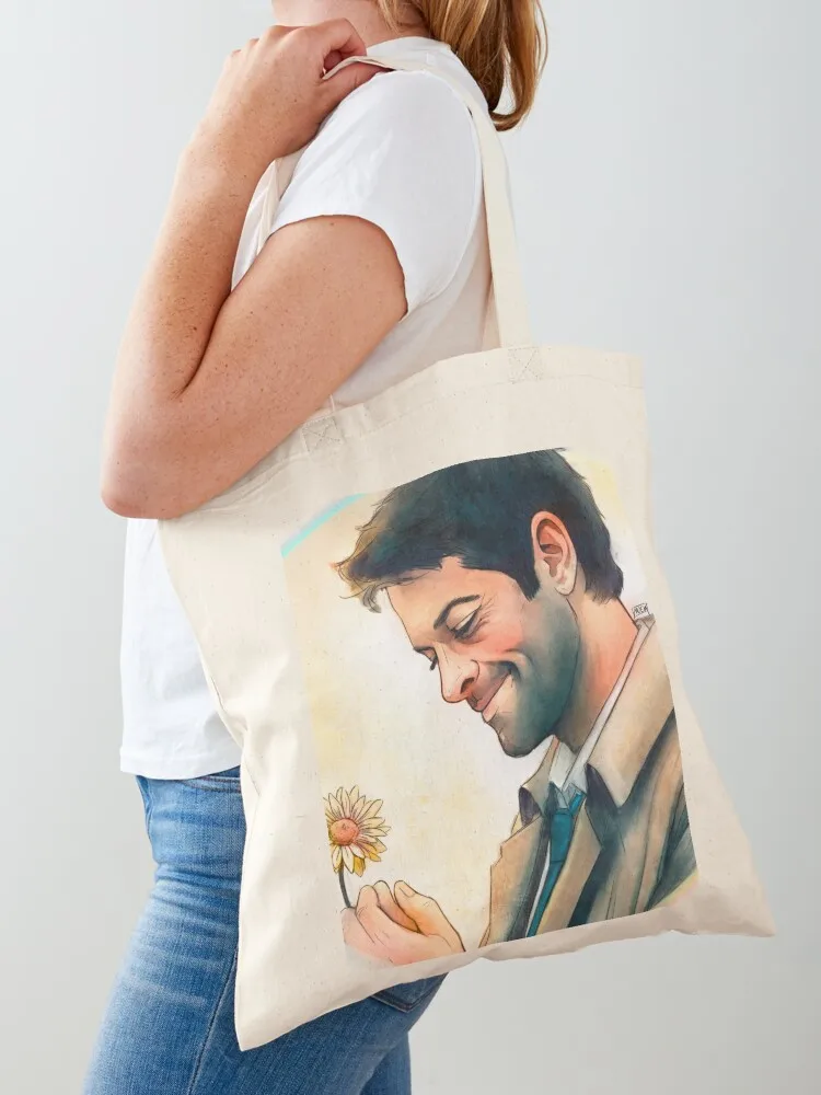 

Castiel happy Tote Bag reusable shopping bags Women's shopping bag Beach bag canvas bags