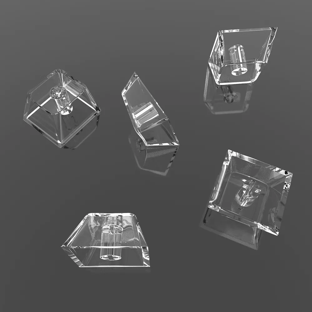 PC Material High Transparency Keycaps Mechanical Keyboard Blank Key Caps 1U R1 R2 R3 R4 Cherry Profile Personalized Key Cap