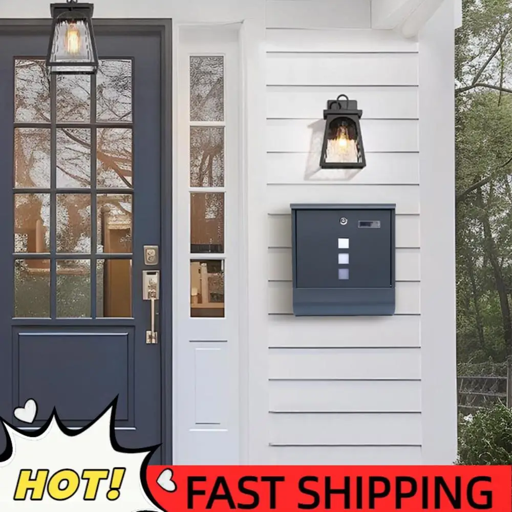 

Wall Mount Mailbox with Secure Key Lock Outdoor Home Mailbox Large Capacity Heavy Duty Mailbox for Wall Decor