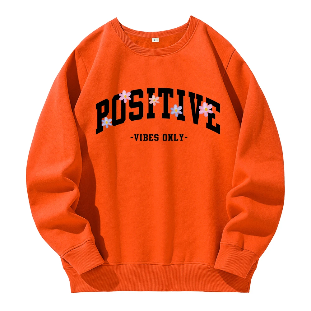 Positive Personality Print Men Sweatshirt Fashion Hip Hop Street Tracksuit Warm Fleece Sportswear Autumn Versatile Male Clothing