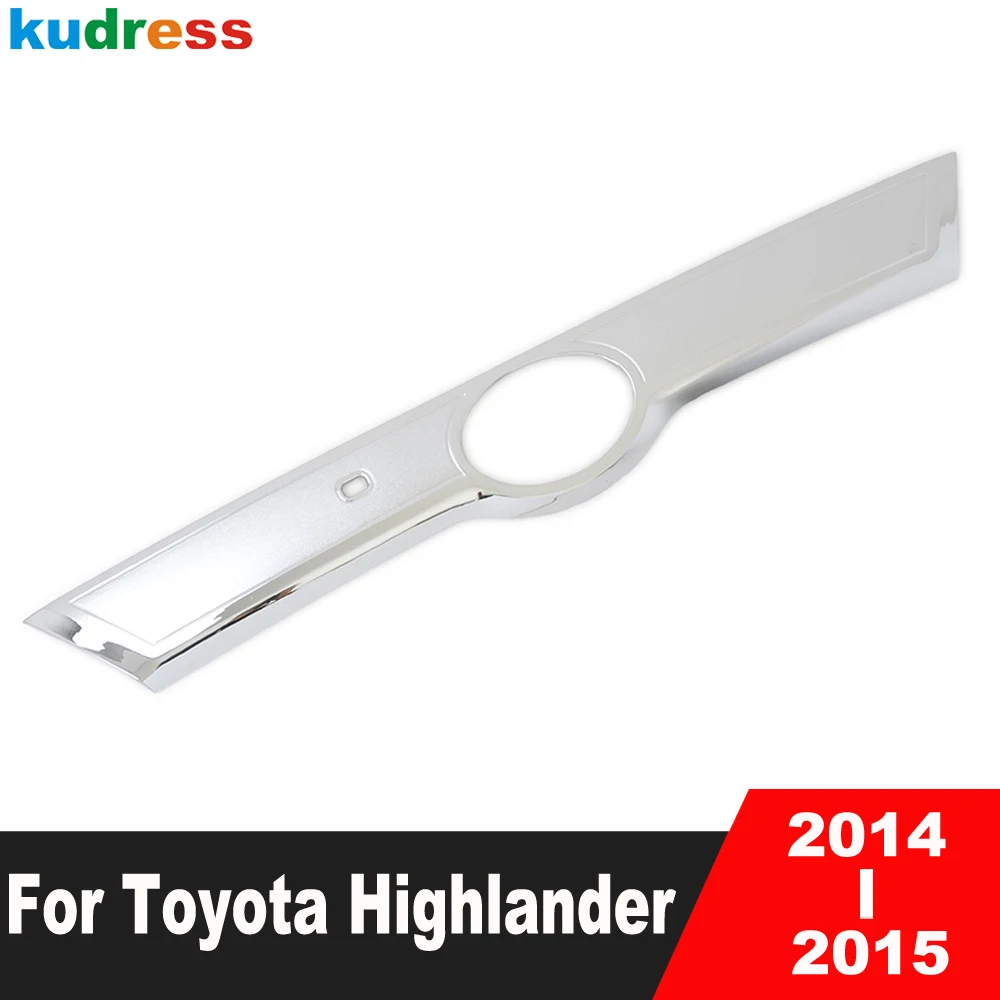 For Toyota Highlander 2014 2015 ABS Chrome Car Rear Trunk Lid Cover Trim Tail Gate Tailgate Molding Strip Sticker Accessories