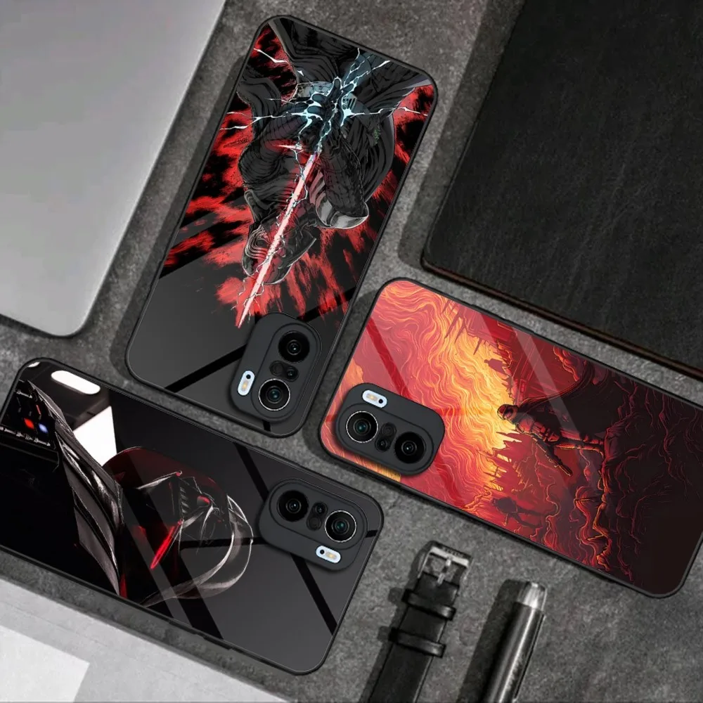 StarS W-Wars Phone Case Glass For Xiaomi PocoF3 13 12X 11 11T 10 12Pro Lite Redmi Note 10 9 8 Pro 9T 9A PocoX3Pro Cover