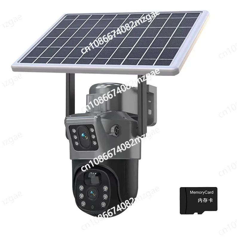 

Cross-border Dedicated Outdoor Solar Dual-lens Monitoring, Mobile Phone Remote Waterproof Dual-screen Camera Without Dead Ends