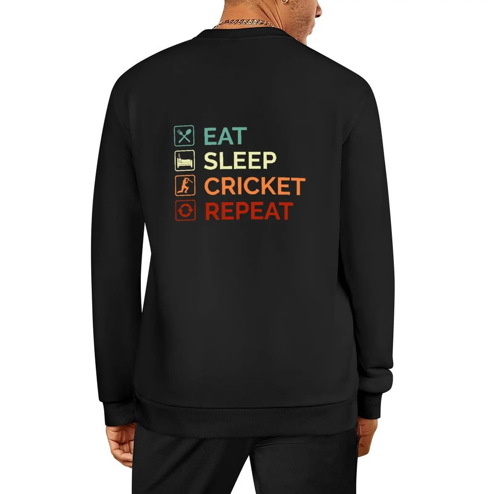 

Eat Sleep Cricket Repeat Sports Cricket Team Player Pullover aesthetic clothing anime clothing men clothing hooded sweatshirt