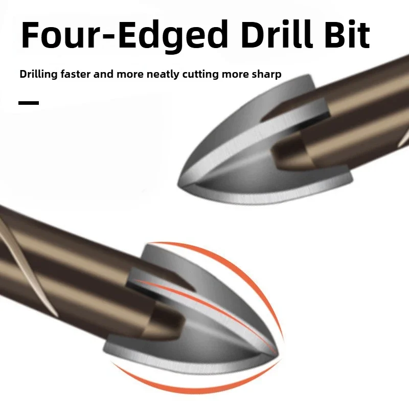 7 قطعة/المجموعة 3-12 مللي متر أربعة الناي سن المنشار مثقاب الخشب سن المنشار أدوات الحفر للزجاج/البلاط/الخرسانة/مجموعة لقمة مثقاب معدنية أدوات