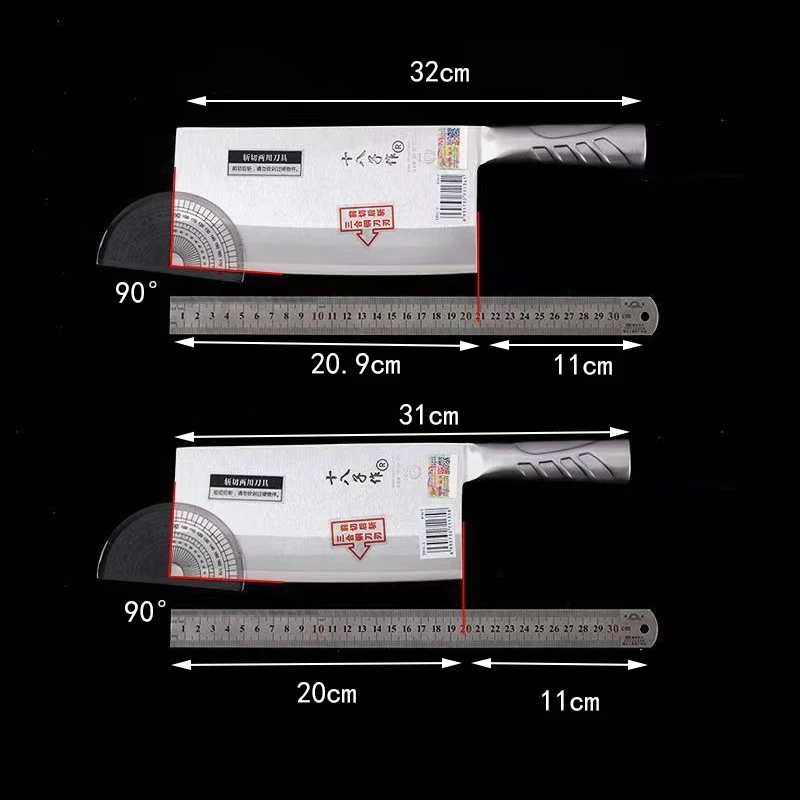 Shibazi Cleaver Knife Three  Layers Clad Steel Butcher Chopper Knife Hotel Special Cutters Meat And Poultry Tools China Messer