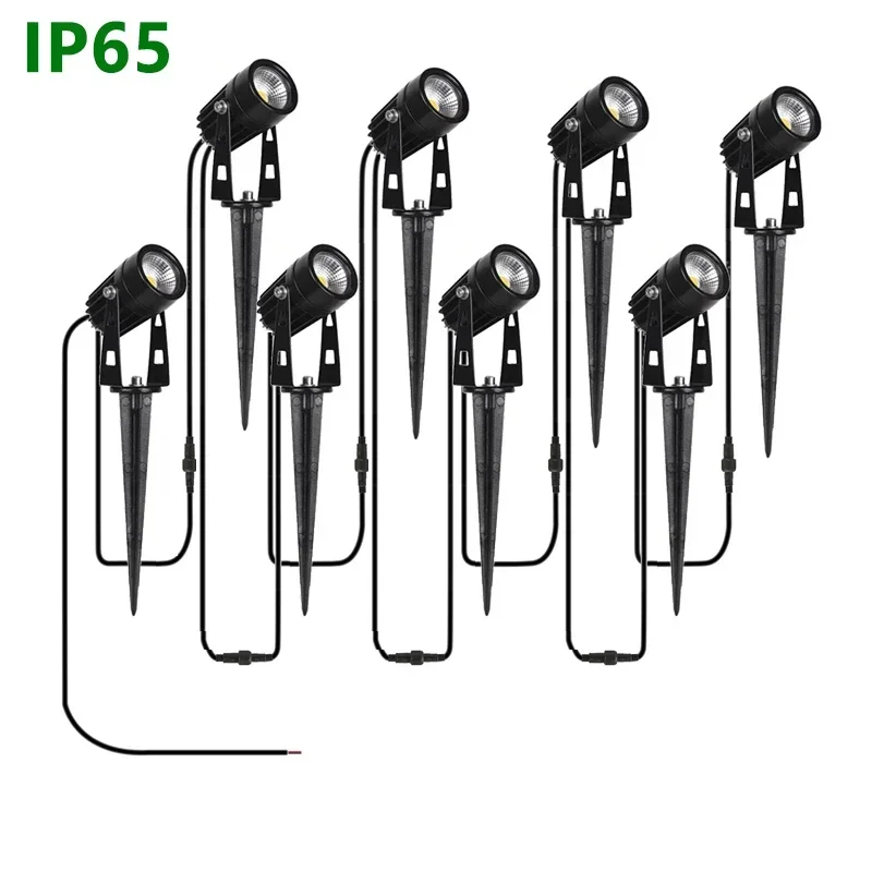 2 meter Waterdichte LED Tuinlamp 50 W Converteerbare Outdoor Veiligheid Spot Lamp 220 V tot 110 V 12 V 10 Trailers voor Gazon