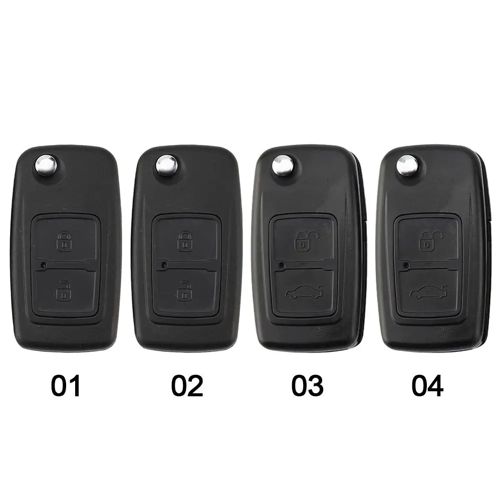 Uncut Blade Car Key Shell Folding 2 Buttons Remote Case Fob Flip Key Cover for Chery Tiggo A1 E5 A5 Fulwin Cowin Easter