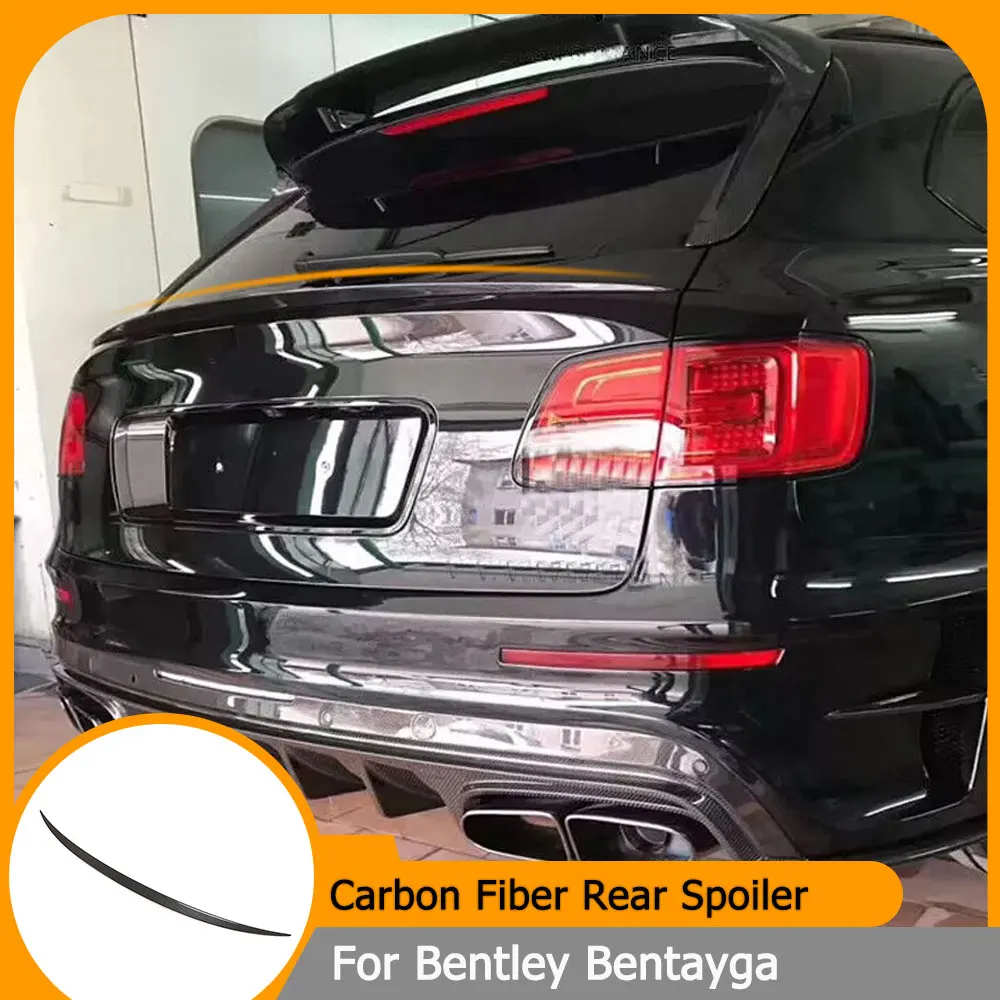 

Dry Carbon Car Rear Trunk Boot Lip Wing Spoiler For Bentley Bentayga SUV 2016-2019 Rear Spoiler