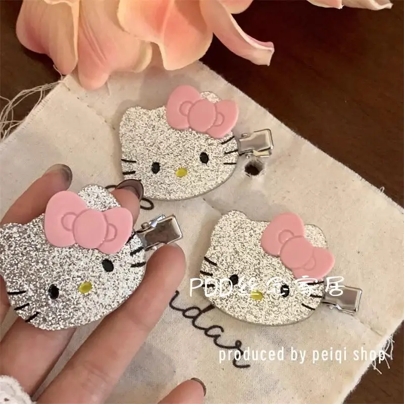 

Sweet Anime Hello Kitty Kawaii MINISO Cartoon Y2k Hairpin Cute Duck Beak Clip Headwear Pendant Decoration Gifts for Kids