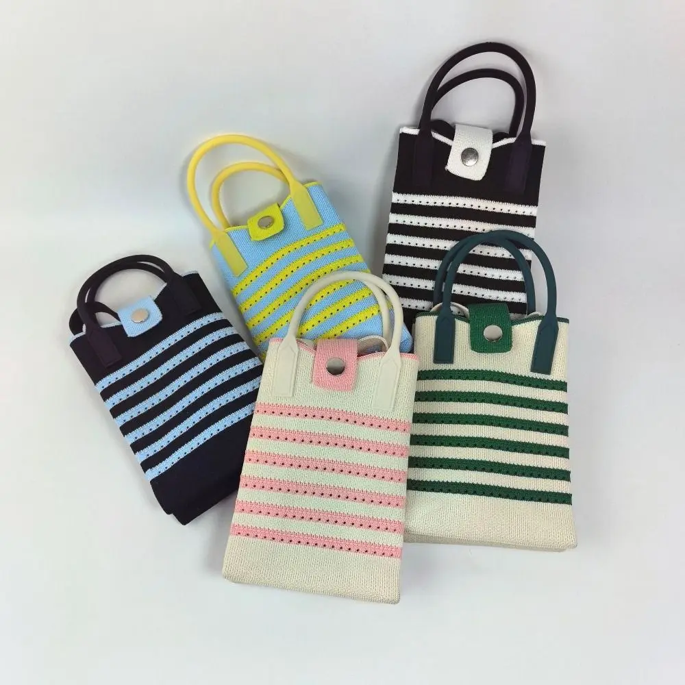 Mini sac à main en tricot pour fille, sac de téléphone en polyester de grande capacité, initié à la mode