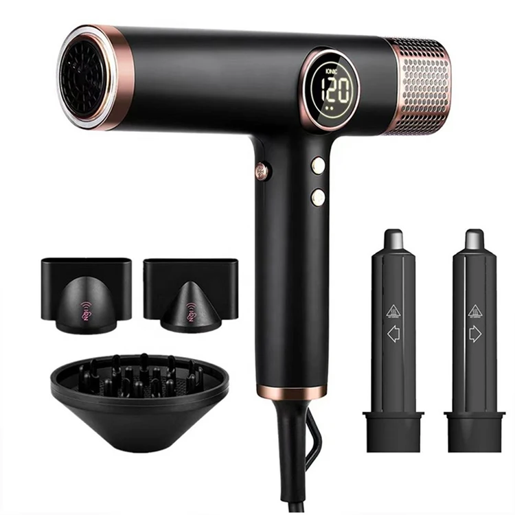 

High Quality and Safe Hair BLDC Motor 1600W LCD Negative Ions Commercial Hair Blow Dryer