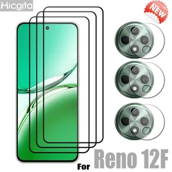 New Upgrade Tempered Glass For OPPO Reno 12F 4G Reno 12 FS Screen Protector Anti-Scratch and Soft Fiber Lens film