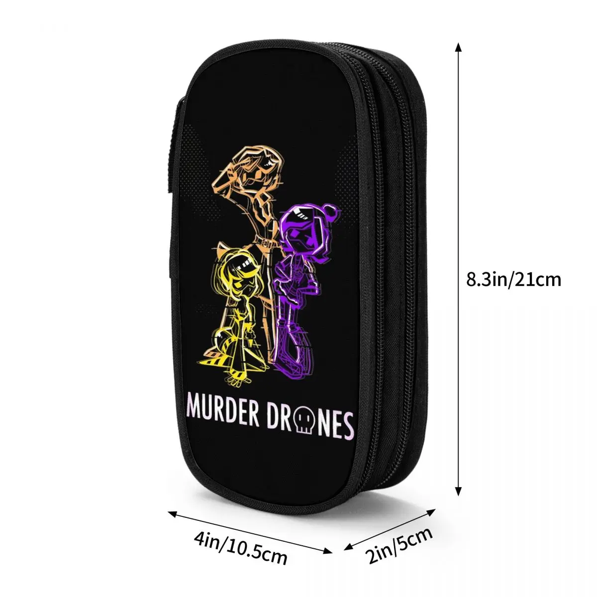 القتل الطائرات بدون طيار عوزي البواب Thad N مقلمة لعبة حامل قلم حقيبة للطلاب تخزين كبير الطلاب مدرسة سستة قلم رصاص الحقيبة #6