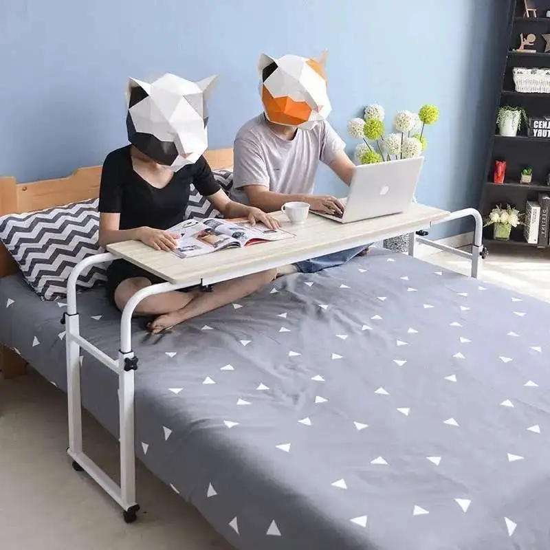 Multifunctional Retractable Computer Desks Adjustable Bed Mobile Lift Tables Lazy Cross-bed Laptop Table Simple Home Care Desk C