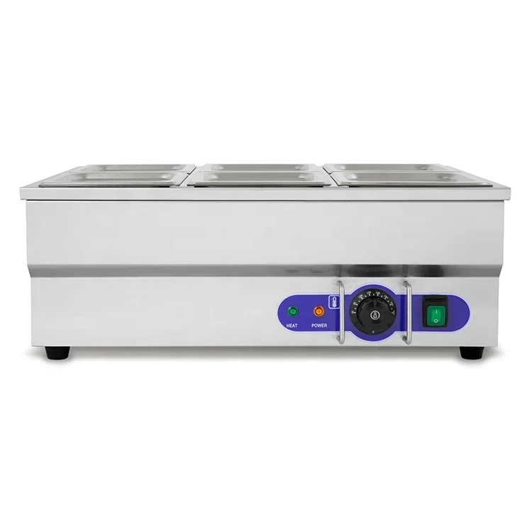 Commercial kitchen stainless steel electric self-service food warmer