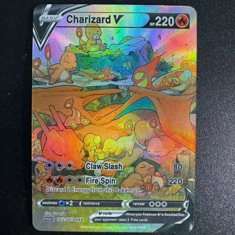 3 قطعة/المجموعة PTCG النسخة الأمريكية من Charmander Bulbasaur السنجاب DIY بها بنفسك لعبة ذاتية الصنع جمع بطاقة الكرتون بطاقة فلاش قابلة للطي