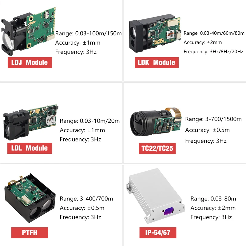 Faixa de medição de golfe oem, sensor de distância a laser, módulo telêmetro rs485, 2000 m, módulo telêmetro a laser de longa distância