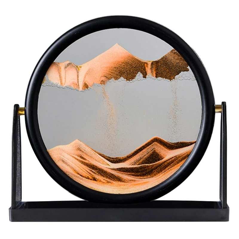 Rotatable Moving Sand Art Picture 3D Motion Display Flowing  Frame for Home Bedroom Living Room Decoration Gift Supplies