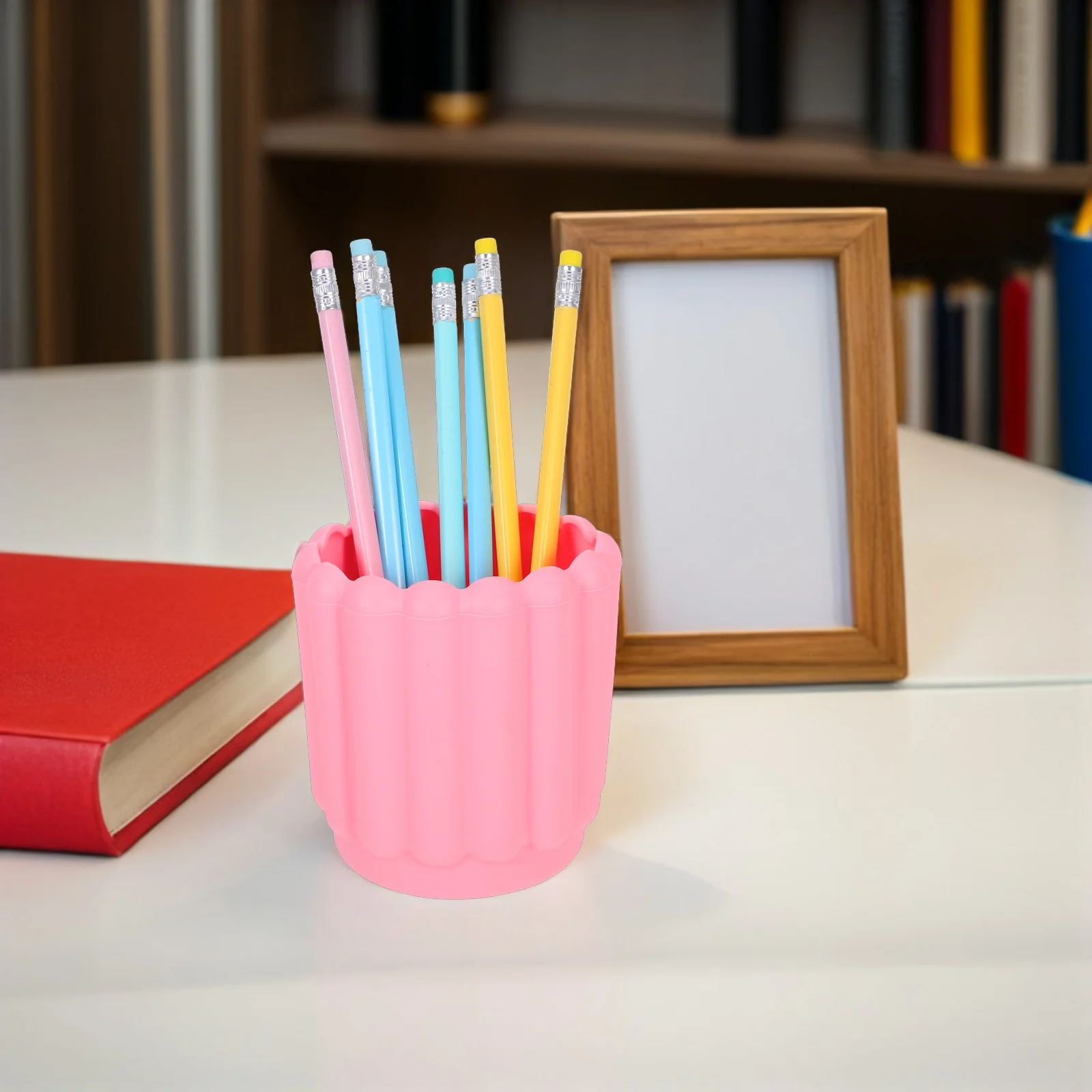 

Silicone Pen Holder Cup Modern Minimalist Desk Pencil Holder Makeup Organizer Brush Toothbrush Stationery Organizer for Home