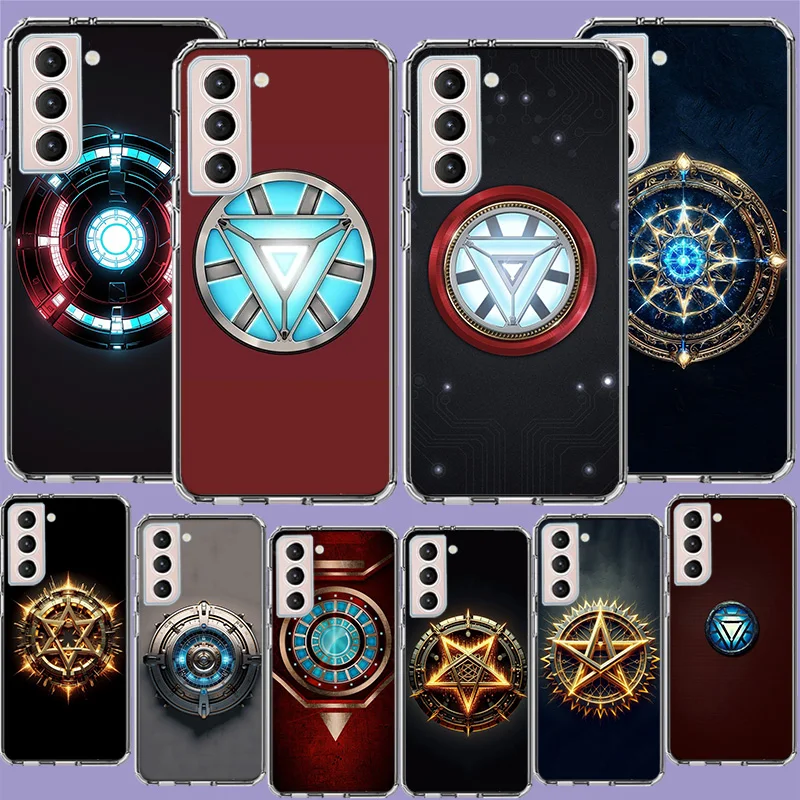 Golden ARK Reactor Phone Case For Samsung Galaxy S25 Edge S24 S23 FE S21 S20 S10 Plus S22 S26 Ultra Cover Clear Cases TPU Capa S