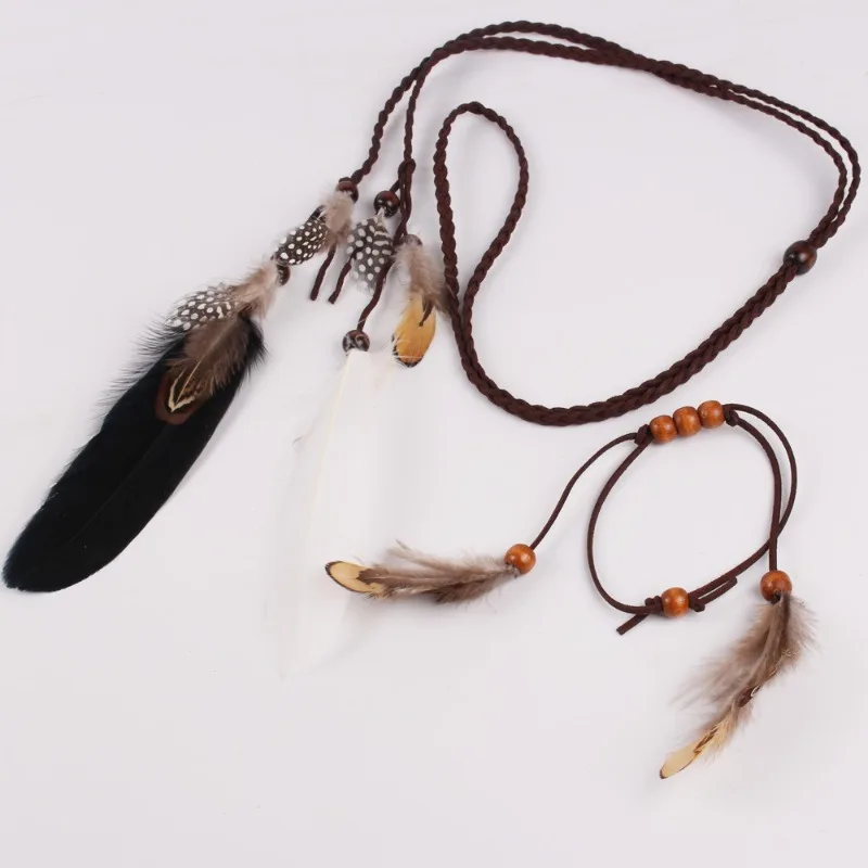 

Bohemian Feather Headband Hippie Gypsy Style Hair Accessories for Women