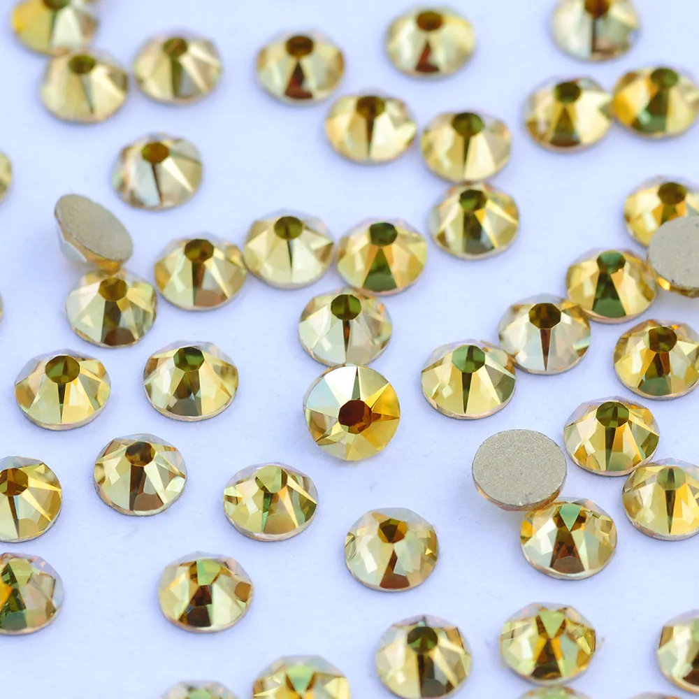 PUBRILEX-Crystal 288 Stück Glas-Strass Nicht-Hotfix Flache Rückseite Strasssteine DIY Nagelkunst Handwerk Kleidungsdekoration 8 Große 8 Kleine 2088 – Detail 7