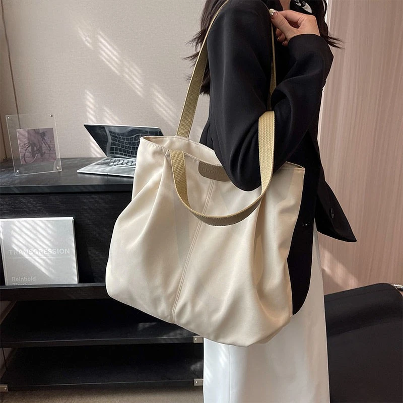 2023 New Japanese and Korean versatile canvas casual tote bag women\'s simple handbag fashion trendy shoulder bag for women