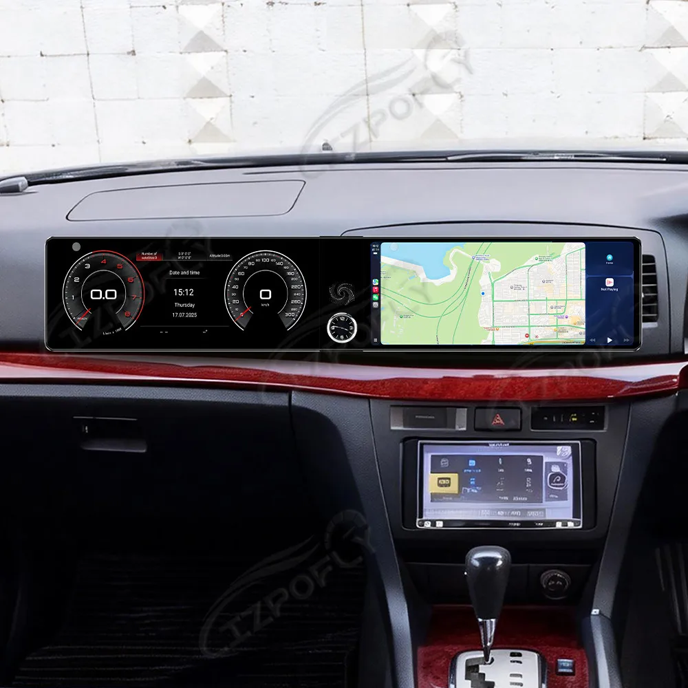 Car GPS Multimedia Player Dual 12.3 Inch Android 13 Carplay Car Player For Toyota Mark 2 2000-2004 Radio Audio Stereo Head Unit