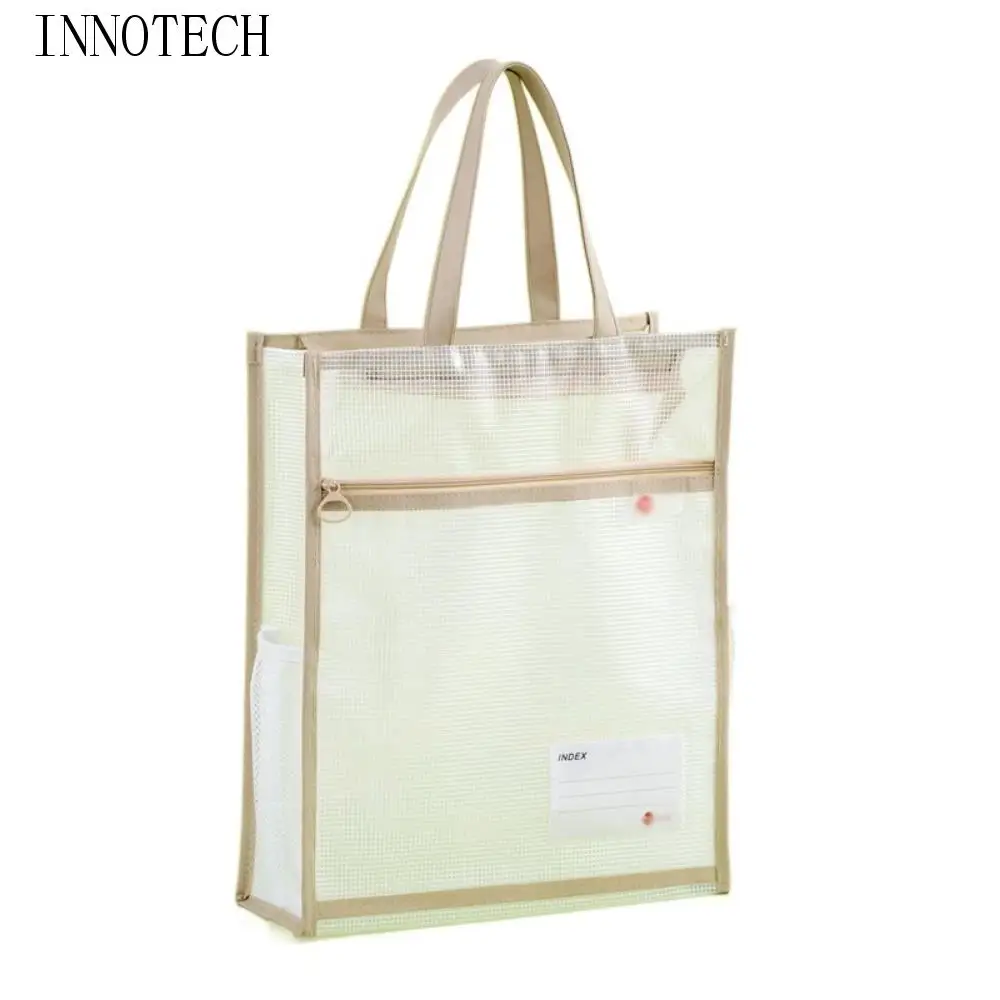 

Прозрачная сумка для хранения файлов формата А4, утолщенная многослойная сумка на молнии с ручкой, большая вместимость, художественный портфель, держатель для файлов