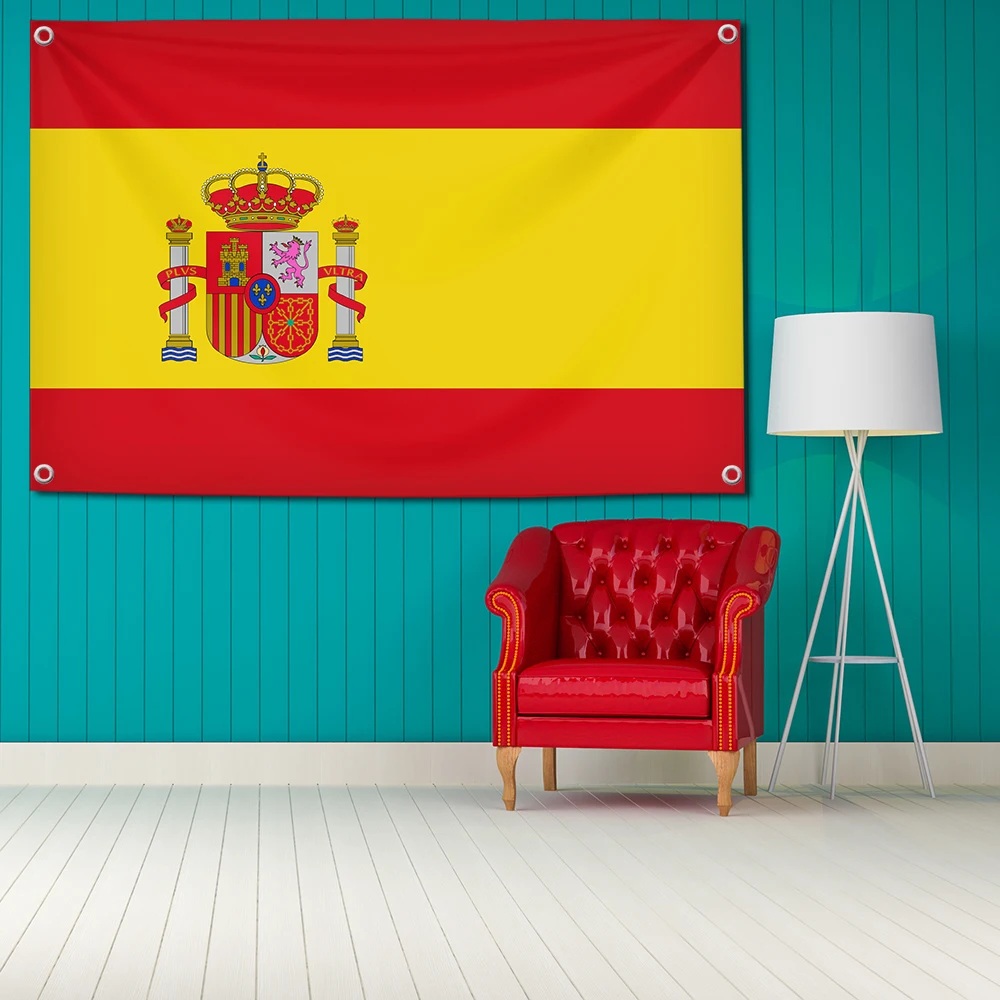 Spanish FLAG 90x150cm Spain Flag 3x5 Feet ES Espana Flag Super Poly football FLAG Indoor Outdoor for Celebration flags 60x90cm