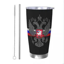 Russia Proud Tumbler Vacuum Insulated Russian Flag CCCP Socialist Thermal Cup Stainless Steel Travel Outdoor Mugs Water Bottle,