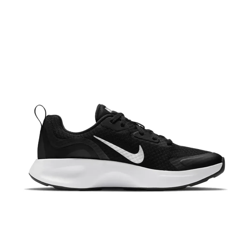 Nike Wearallday Low Top Casual Running Shoes Lightweight Breathable Sneakers Men's and Women's Black and White Colorway