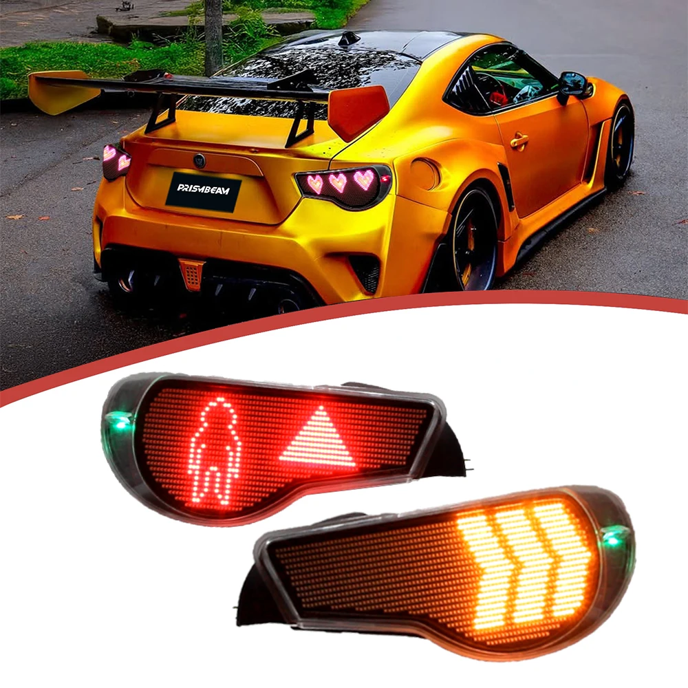 

RGB DIgital Модель 2012-2020 года для Toyota 86 GT86 Subaru BRZ & Scion FR-S Полностью светодиодные задние фонари Задние фонари с прозрачными линзами