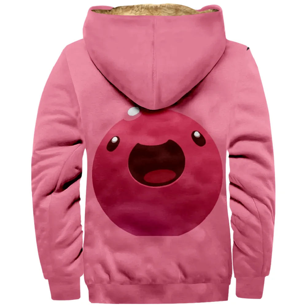 Slime Rancher 2 Game Hoodie Jacket Geometry Zipper 3D Print Casual Daily Holiday Fleece Winter Clothing Apparel Hoodies