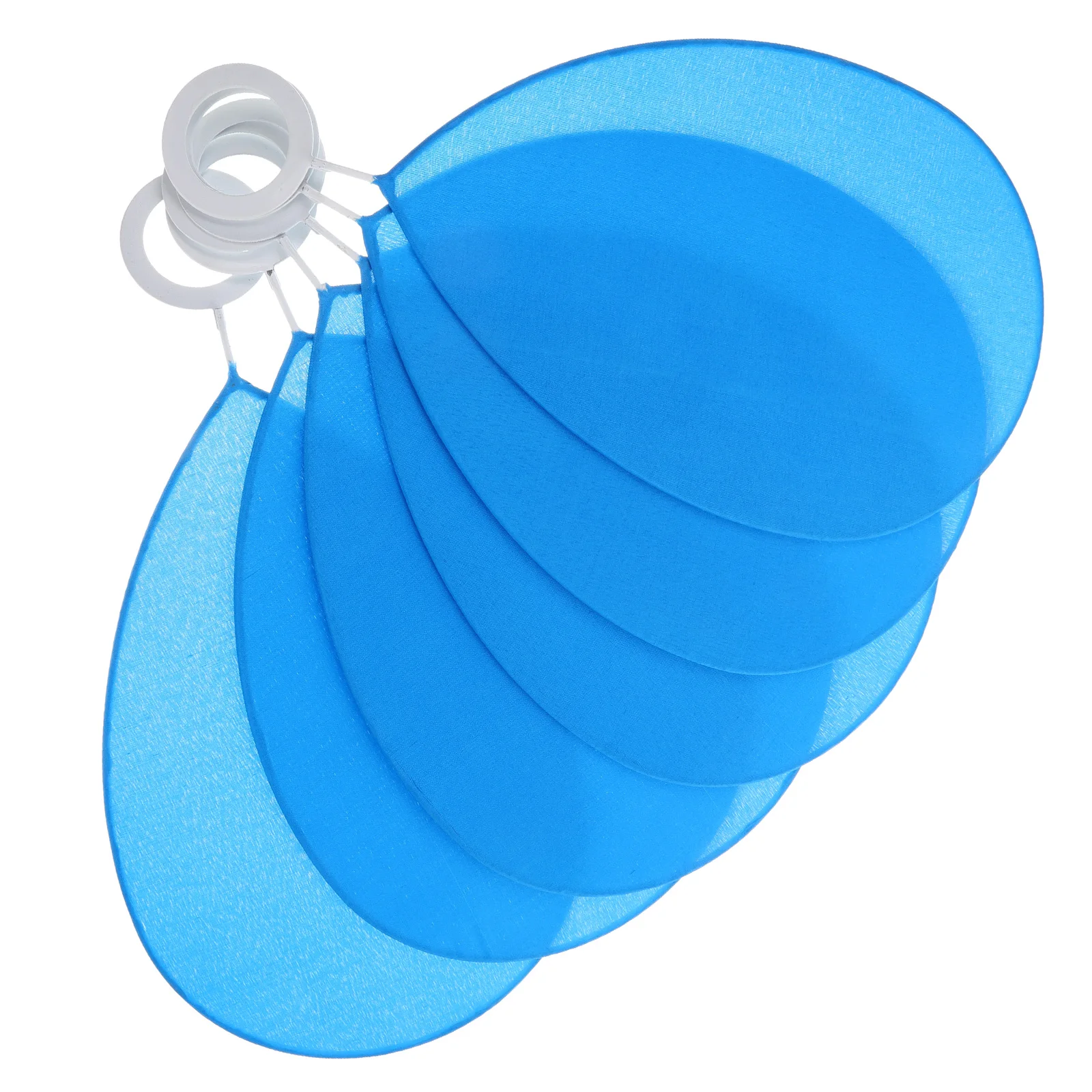 

Petal Design E27 Compatible Cloth Lamp Shade Cover Adjustable Height For Table Floor Light Blue Fabric Small Pleated