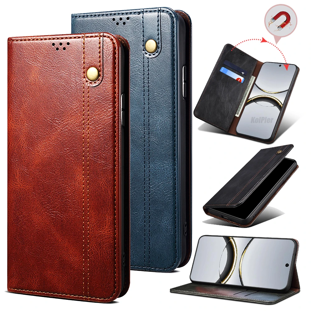 Business Retro Folding Flip Leather Case For OPPO FIND X8 PRO / FINDX8 5G Card Slot Stand Magnetic Phone Cover Protective Bag