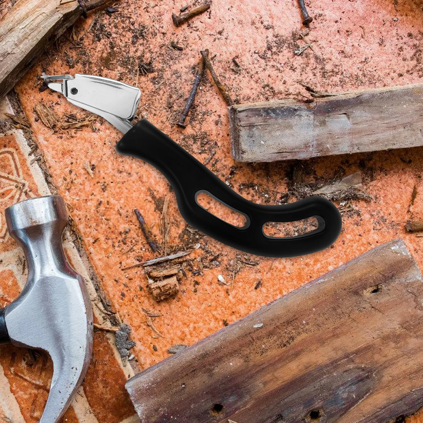 Nail Puller Tool Handheld Stainless Steel Heavy Duty for Furniture Carpet Staples Remover Tack Puller Woodworking Repair