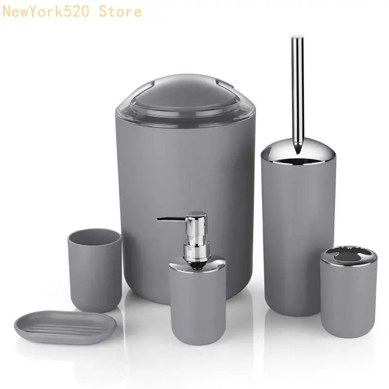 soporte-para-cepillos-dientes-y-taza-dispensador-jabon-jabonera-cepillo-bano-bote-basura-n84c-6-piezas