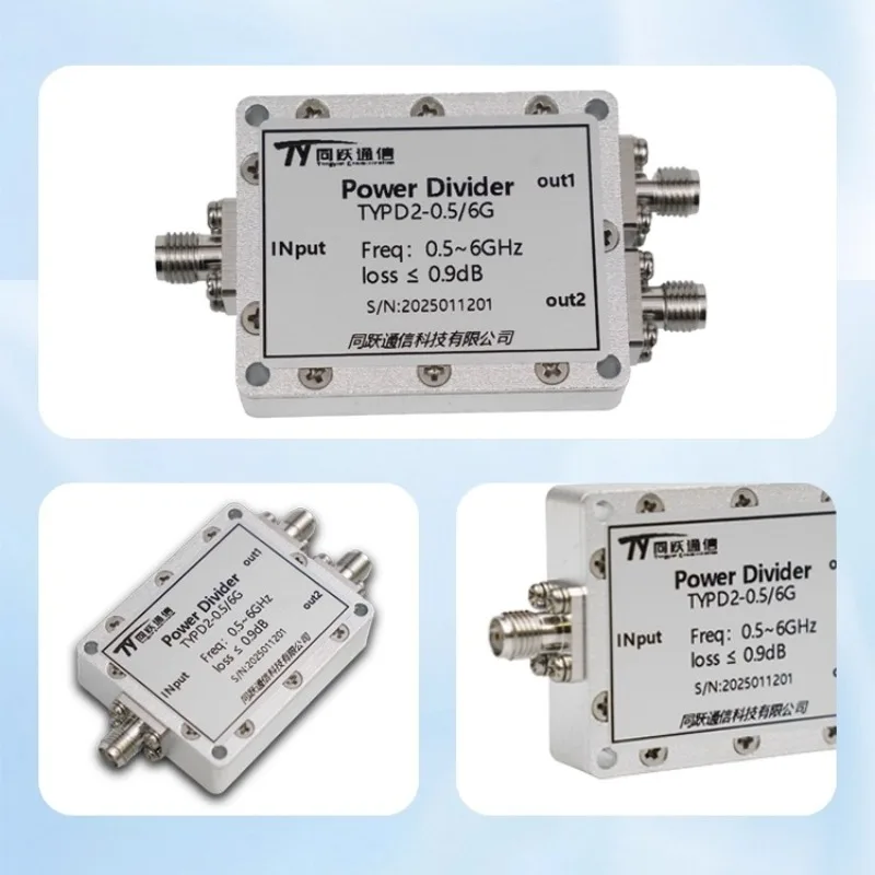

0.5-6GHz RF Power Divider SMA Combiner, One Point Two WIFI Test, Signal Distribution/merging