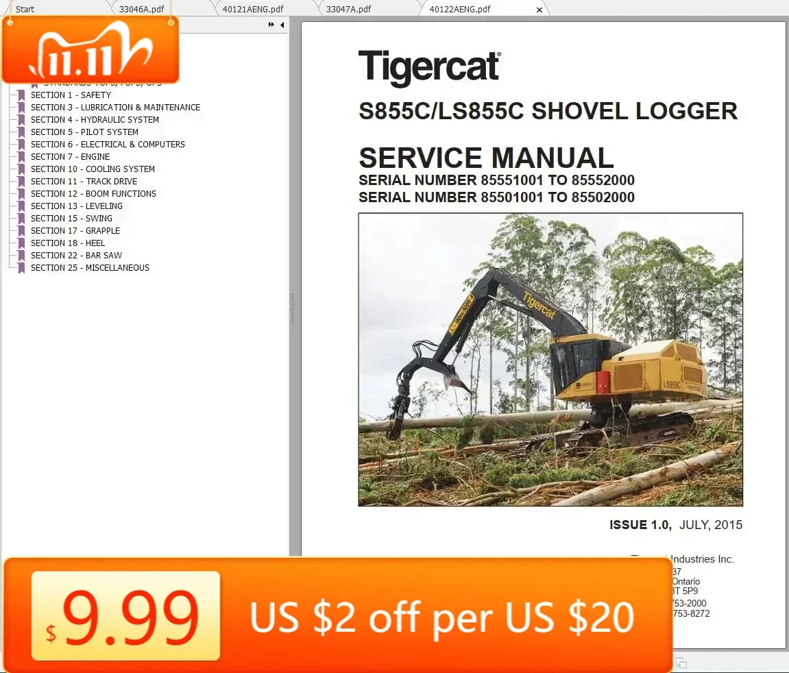 

TruckEPC Tigercat Machine 44,5 ГБ PDF 2023, руководство по обслуживанию и руководство по эксплуатации DVD