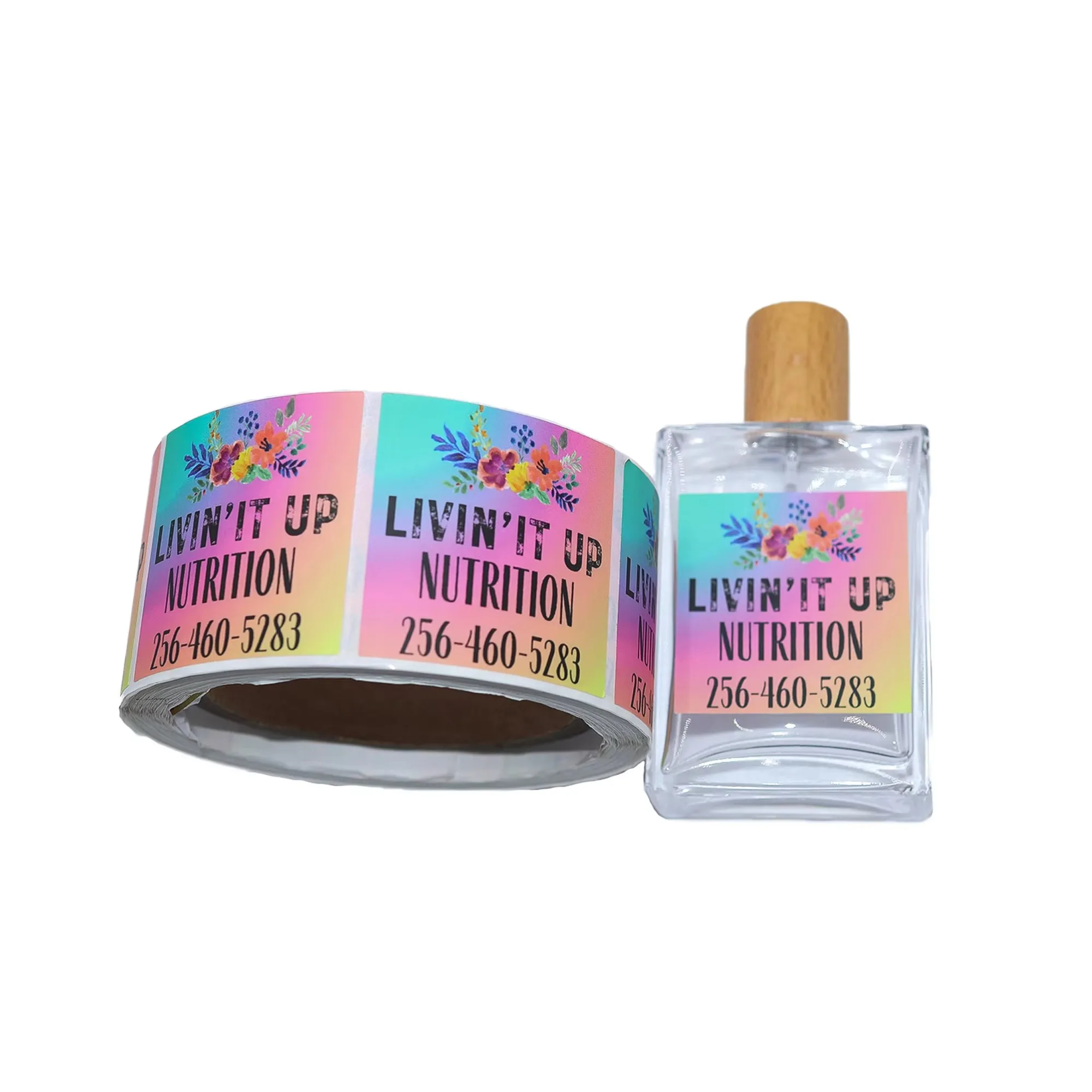 ملصقات زجاجة مربعة مخصصة | طباعة ملصقات الفينيل | ملصقات تغليف العطور بشعار #4