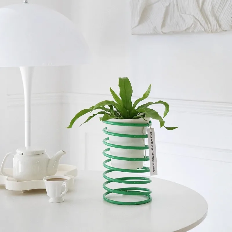 Spring Plant Stand for Home Decor Multiple Colors Elevated Aeration Flower Rack for Living Room Bedroom