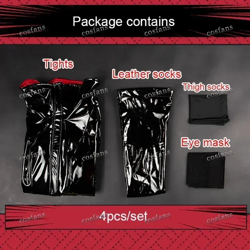 Jujutsu Kaisen أنثى زي جوجو ساتورو تأثيري الباروكات امرأة الجوارب الجلدية موحدة ملابس الحفلات كرنفال يي ؛ 4