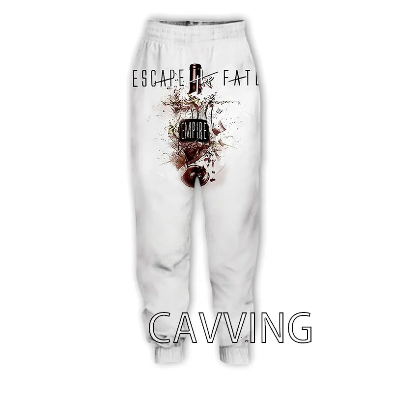 CAVVING 3D 프린트 Escape The Fate Rock 캐주얼 바지 스포츠 트레이닝 복 스트레이트 팬츠 트레이닝 복 조깅 바지 바지