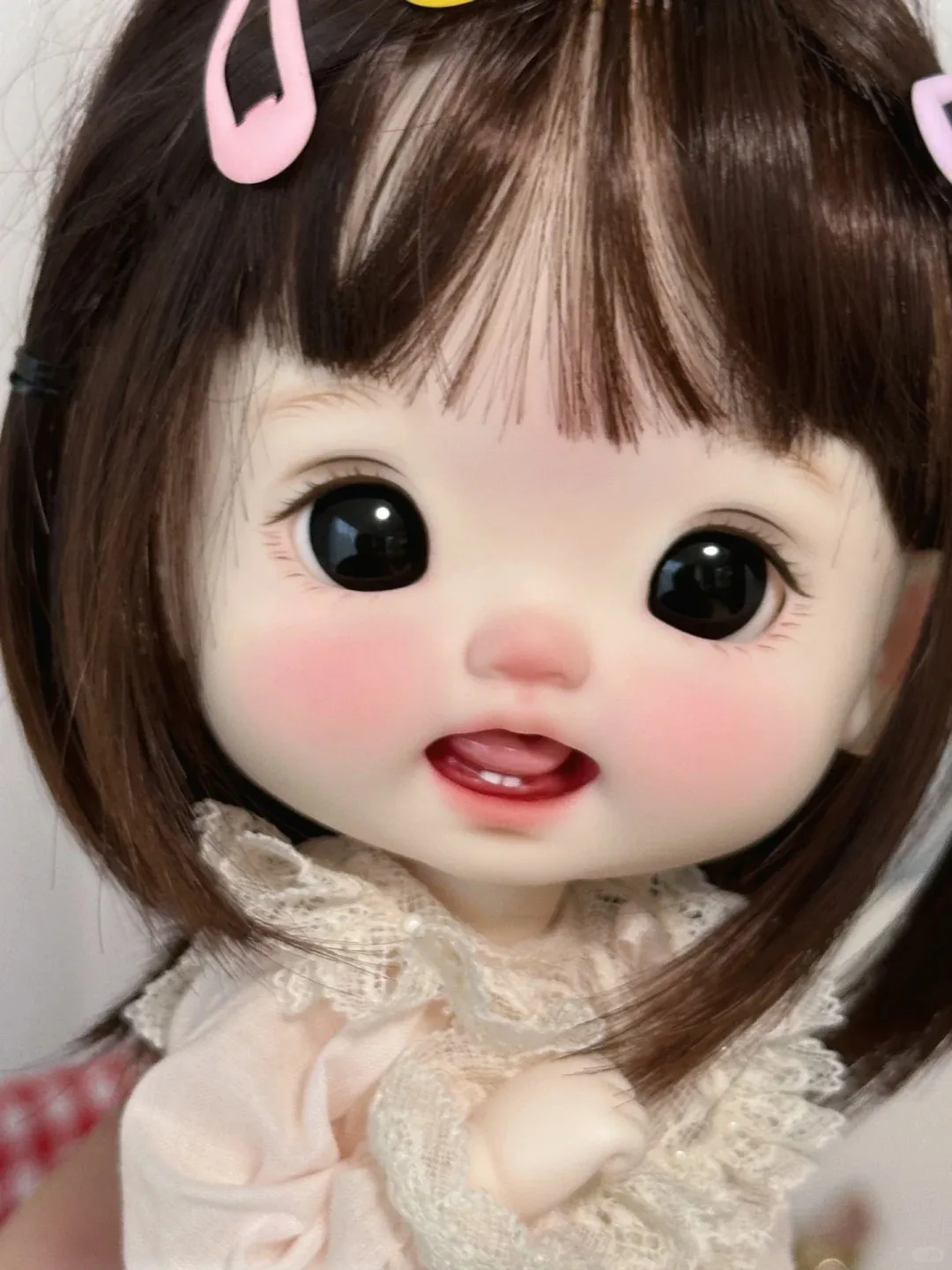 

New doll 1/6 big head nuonuo baby cute pretty girl makeup head high quality resin toy birthday gift angel dolls in offers