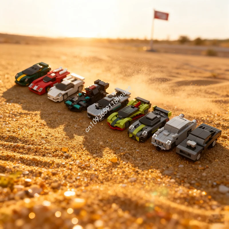 

1006 шт. MOC Mini City Champions, модель автомобиля, строительные блоки, архитектурная идея, образовательный кирпич, рождественские подарки, детские игрушки на день рождения