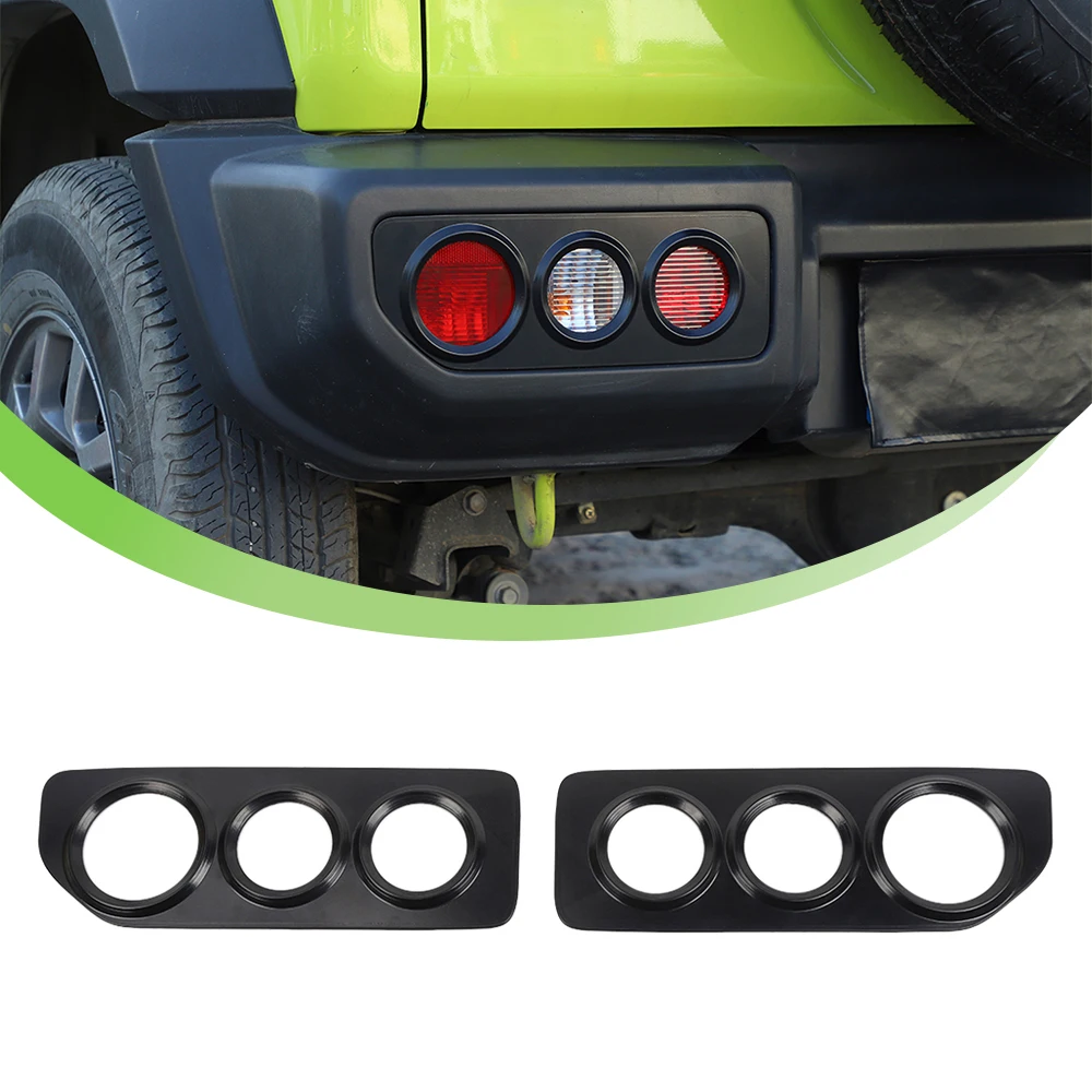 Fanale posteriore copertura della lampada decalcomania decorativa per Suzuki Jimny 2019 2020 2021 2022 2023 JB74 accessori esterni per auto ABS nero