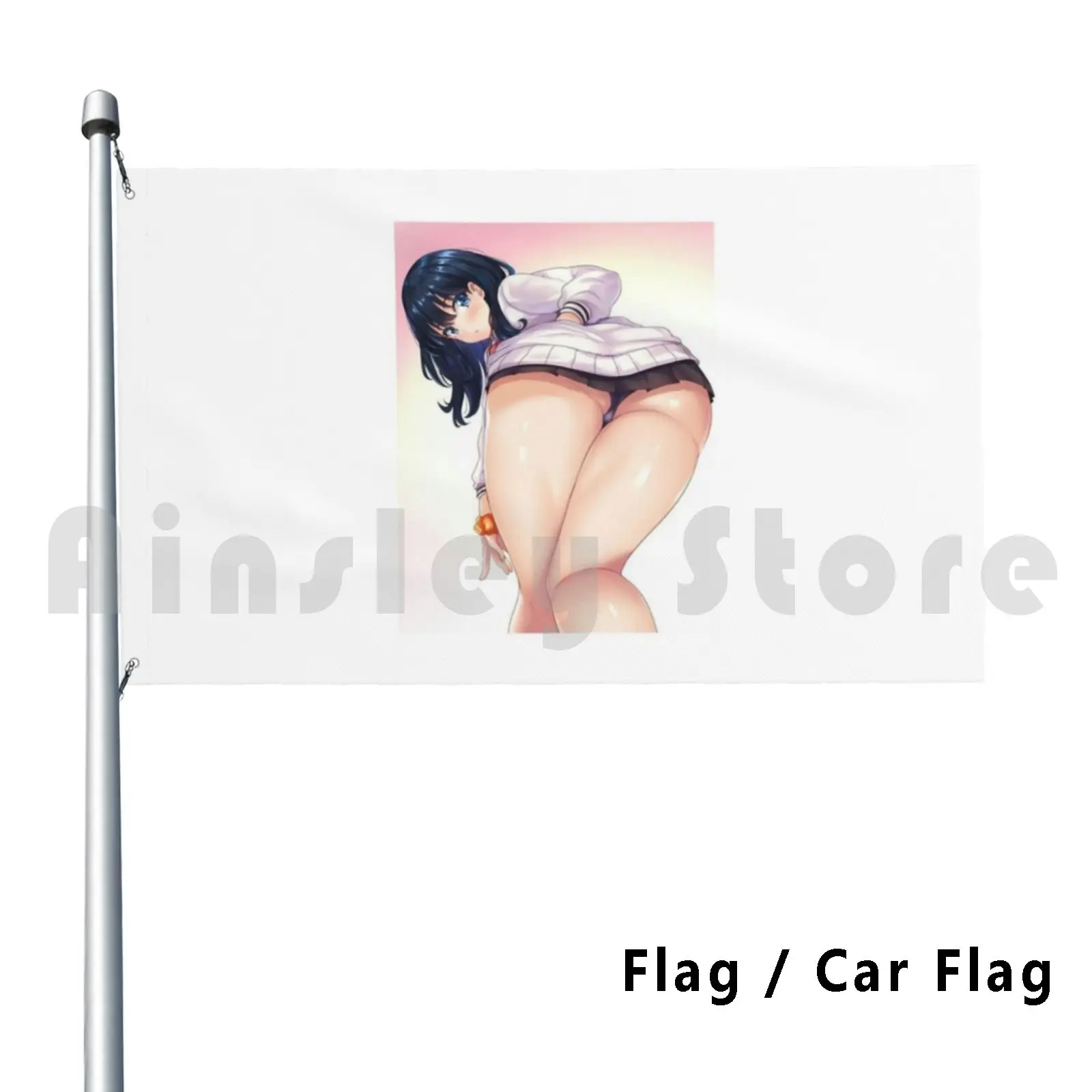 Ecchi Anima Outdoor Decor Flag Car Flag Tags Girls Slapsticker Slapstyle Anime Animegirl Slap Slapstylesticker Hentai