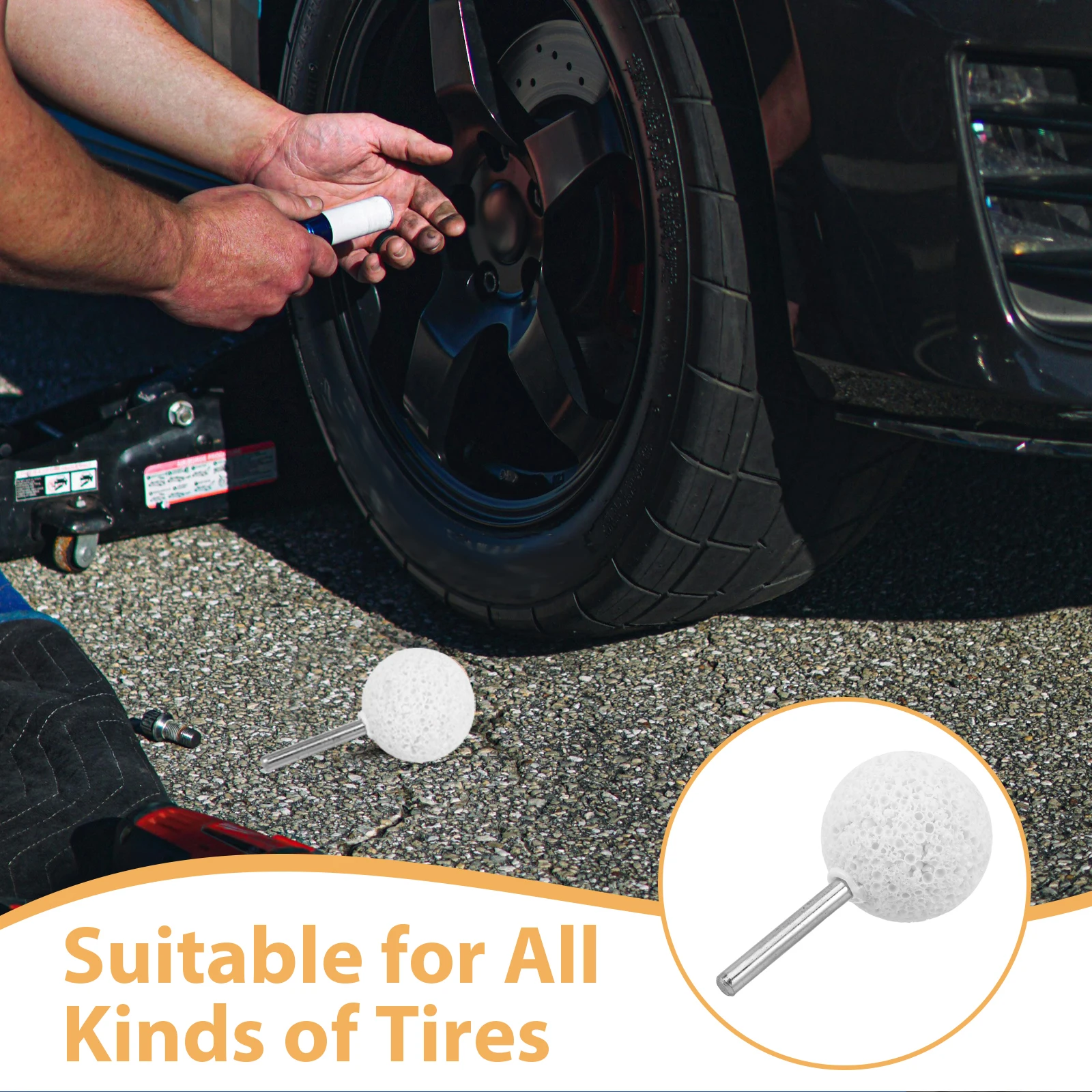 

Ball-Shaped Abrasive Stone Grinding Wheel Tire Repair Polishing Bits Emergency Puncture Fix Tool For Vacuum Car Tire Maintenance